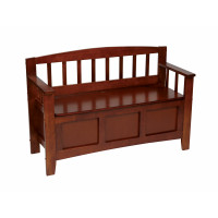 OSP Home Furnishings MET41-WA Metro Entry Way Bench with Walnut finish